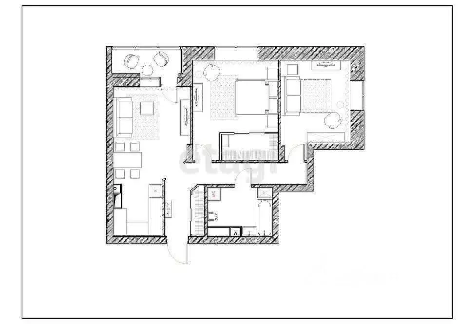 3-к кв. Тульская область, Новомосковск ул. Мира, 44 (62.4 м) - Фото 1