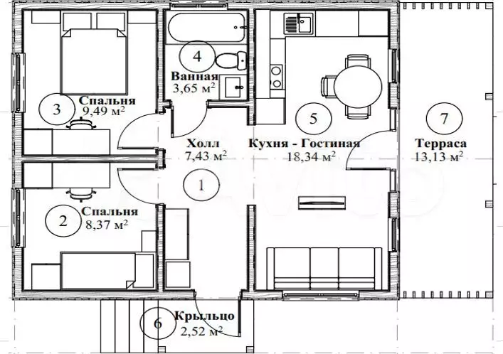 Дом 62 м на участке 10 сот. - Фото 0