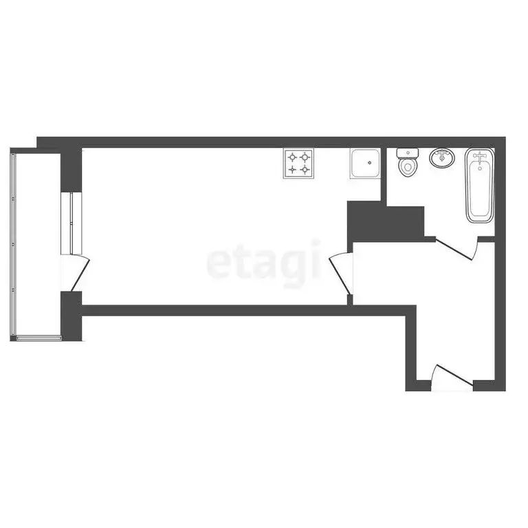 1-комнатная квартира: Красноярск, Судостроительная улица, 27Ж (33.2 м) - Фото 1