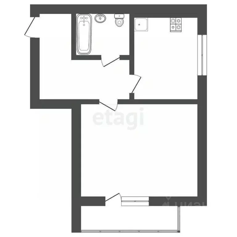 1-к кв. Мордовия, Саранск Севастопольская ул., 23А (33.5 м) - Фото 2