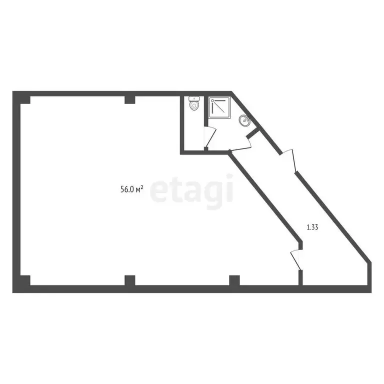 Офис (56 м) - Фото 2