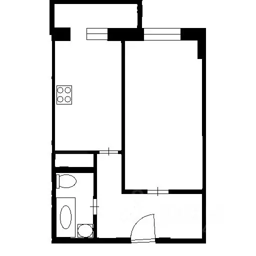 1-к кв. Краснодарский край, Краснодар Кореновская ул., 2к4 (43.4 м) - Фото 2