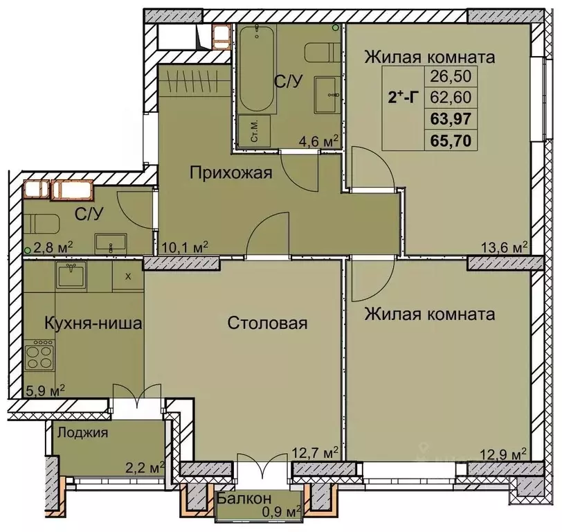 2-к кв. нижегородская область, нижний новгород 1-я оранжерейная ул, . - Фото 0