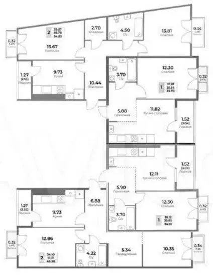 2-к кв. Калининградская область, Калининград Пригородная ул., 18 ... - Фото 2