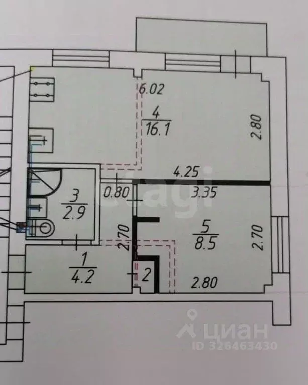 1-к кв. Калужская область, Калуга ул. Глаголева, 6 (31.3 м) - Фото 1