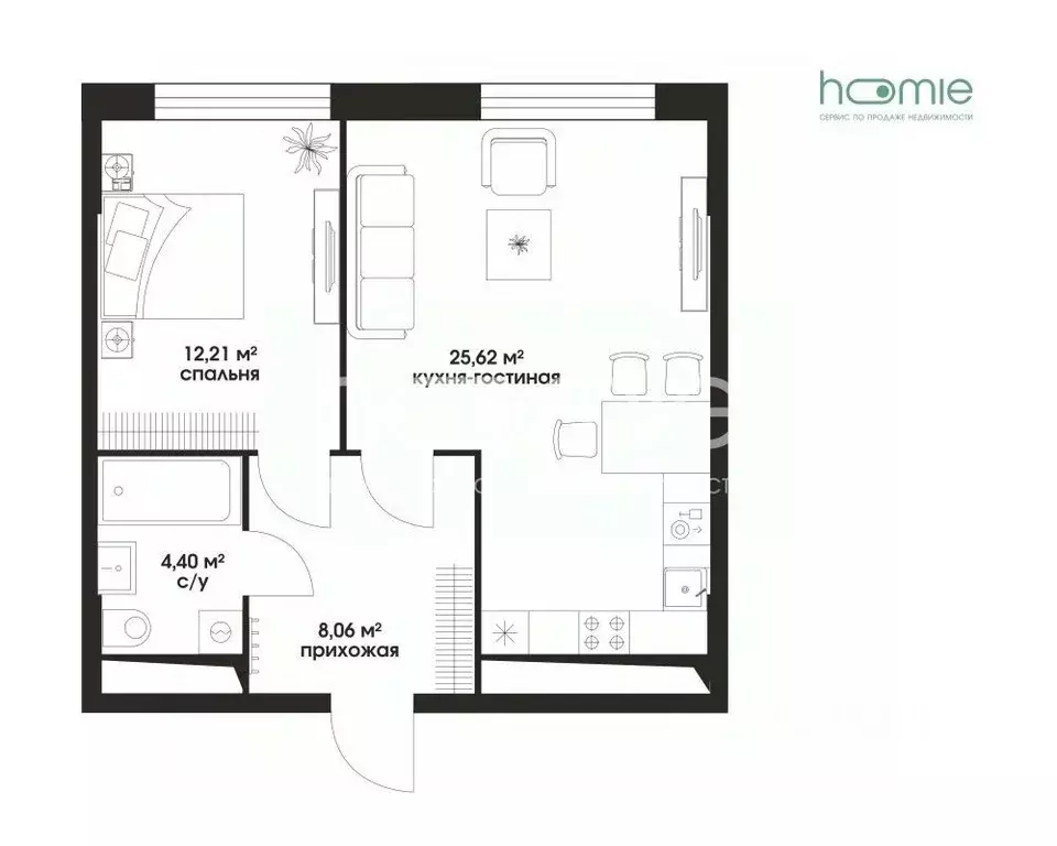 1-к кв. Москва ул. Академика Ильюшина, 21С5 (50.29 м) - Фото 1