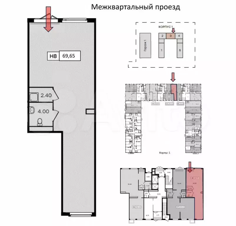 ПСН на первой линии (высокий трафик), 69.68 м - Фото 0