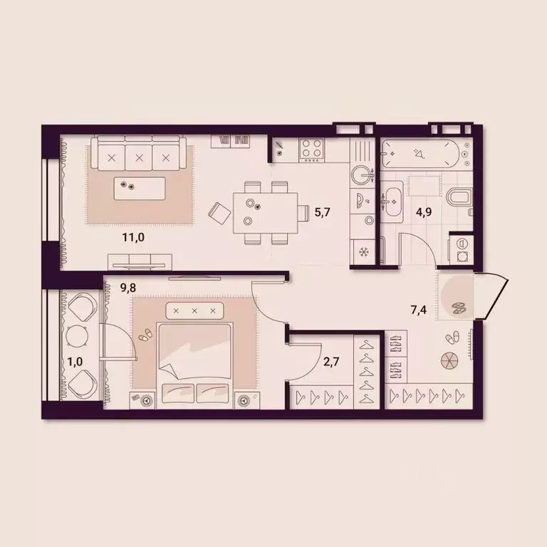 1-к кв. Приморский край, Артем ул. Куйбышева, 11А (42.52 м) - Фото 1