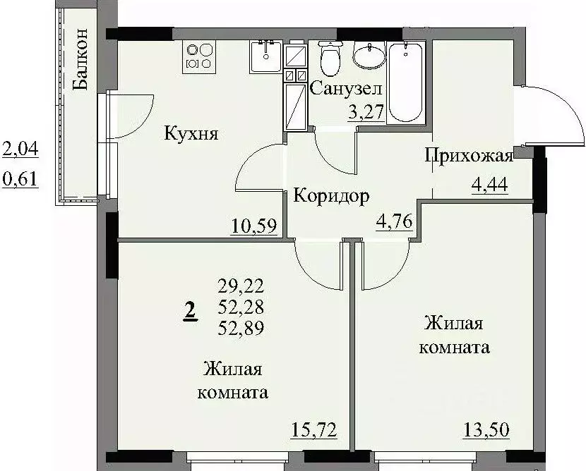 2-к кв. Удмуртия, Ижевск Автопроизводство жилрайон, 3-й мкр, Арден на ... - Фото 1