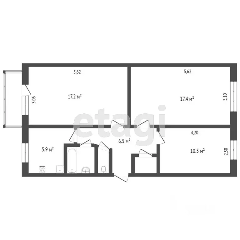 3-к кв. Камчатский край, Петропавловск-Камчатский ул. Академика ... - Фото 2