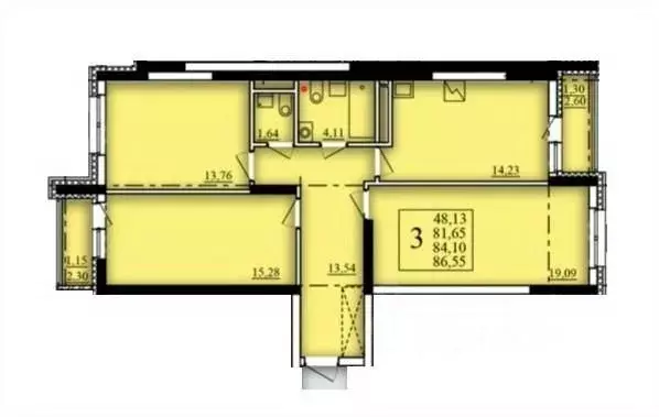 3-к кв. Башкортостан, Уфа Затон-Восточный жилрайон, Паруса жилой ... - Фото 1