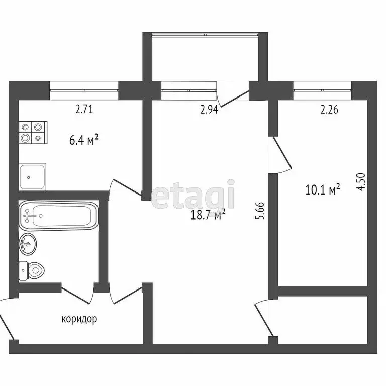 2-комнатная квартира: Петропавловск-Камчатский, улица Лермонтова, 20А ... - Фото 1