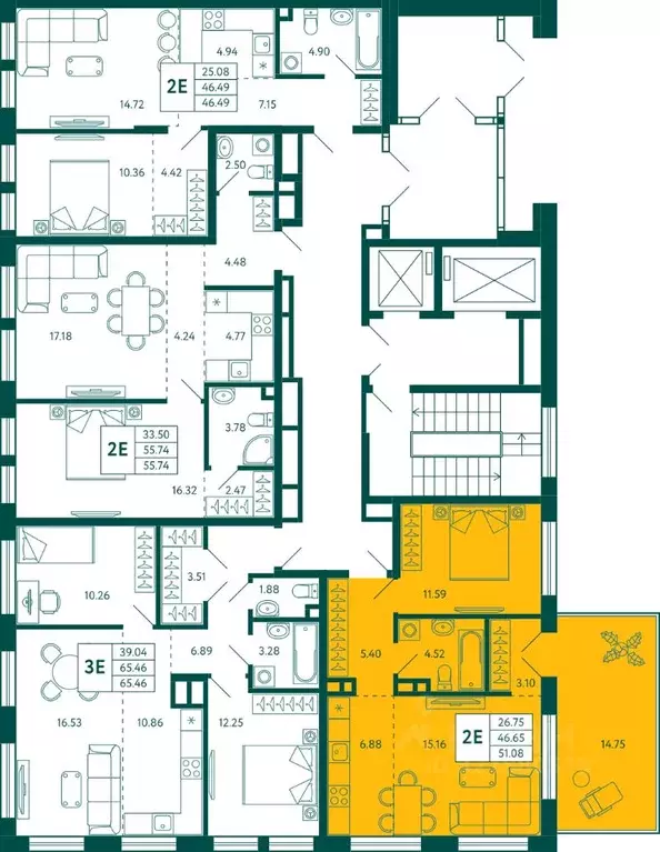 1-к кв. Башкортостан, Уфа Зеленая Роща жилрайон, Терле Парк жилой ... - Фото 2