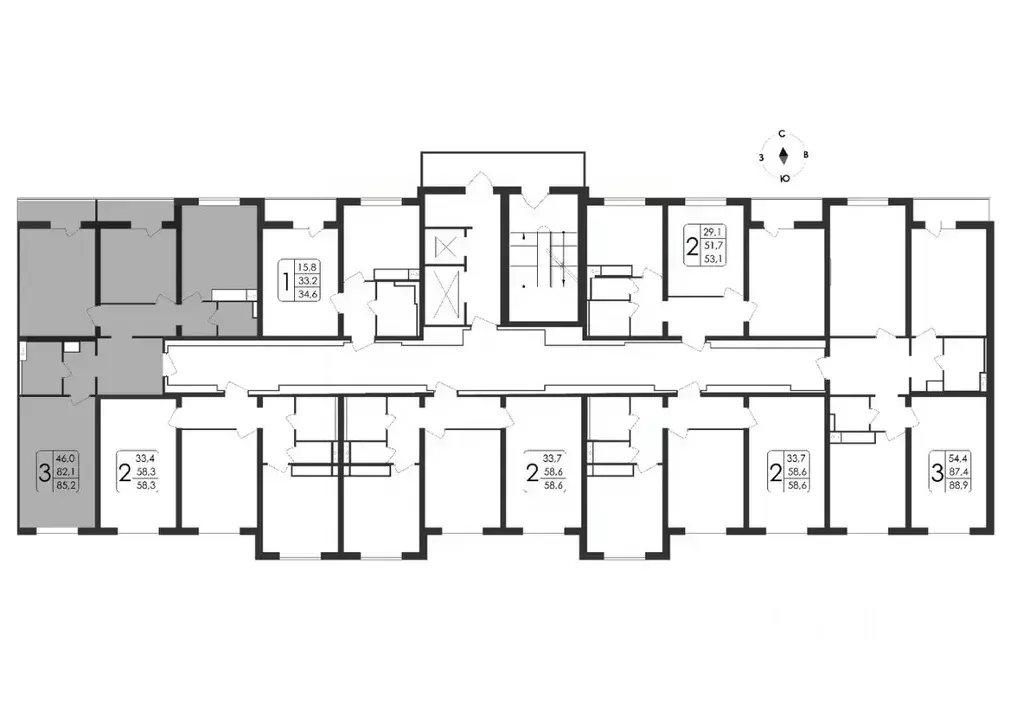 3-к кв. Воронежская область, Воронеж ул. Загоровского, 5/4 (85.2 м) - Фото 1