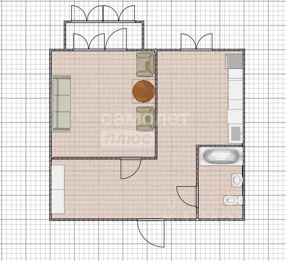 1-к кв. Алтайский край, Бийск ул. Михаила Ломоносова, 39 (34.0 м) - Фото 2