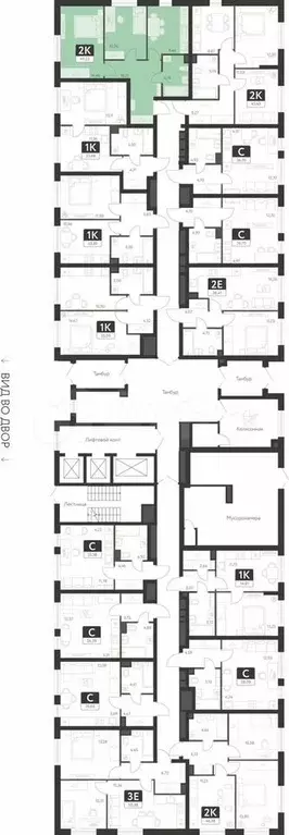 2-к. квартира, 49,2 м, 1/25 эт. - Фото 1