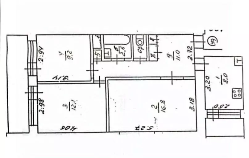 3-к кв. Московская область, Щелково Комсомольская ул., 2А (67.5 м) - Фото 1