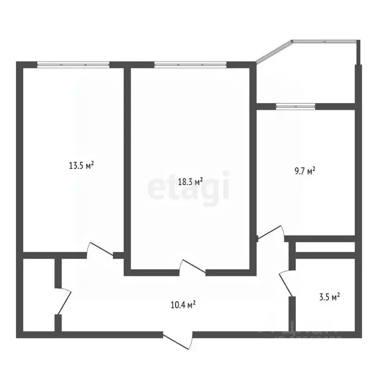 2-к кв. Воронежская область, Воронеж ул. Челюскинцев, 101Б (58.0 м) - Фото 2