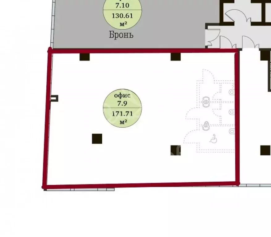 Офис в Москва ул. Неверовского, 10С3 (172 м) - Фото 2