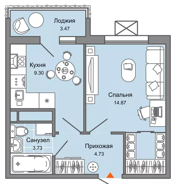 1-комнатная квартира: Ульяновск, микрорайон Новый Город, 10-й квартал, ... - Фото 0