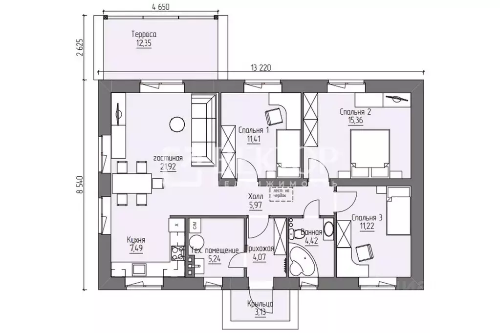 Дом в Ярославская область, Ярославль пос. Новодуховское,  (87 м) - Фото 2