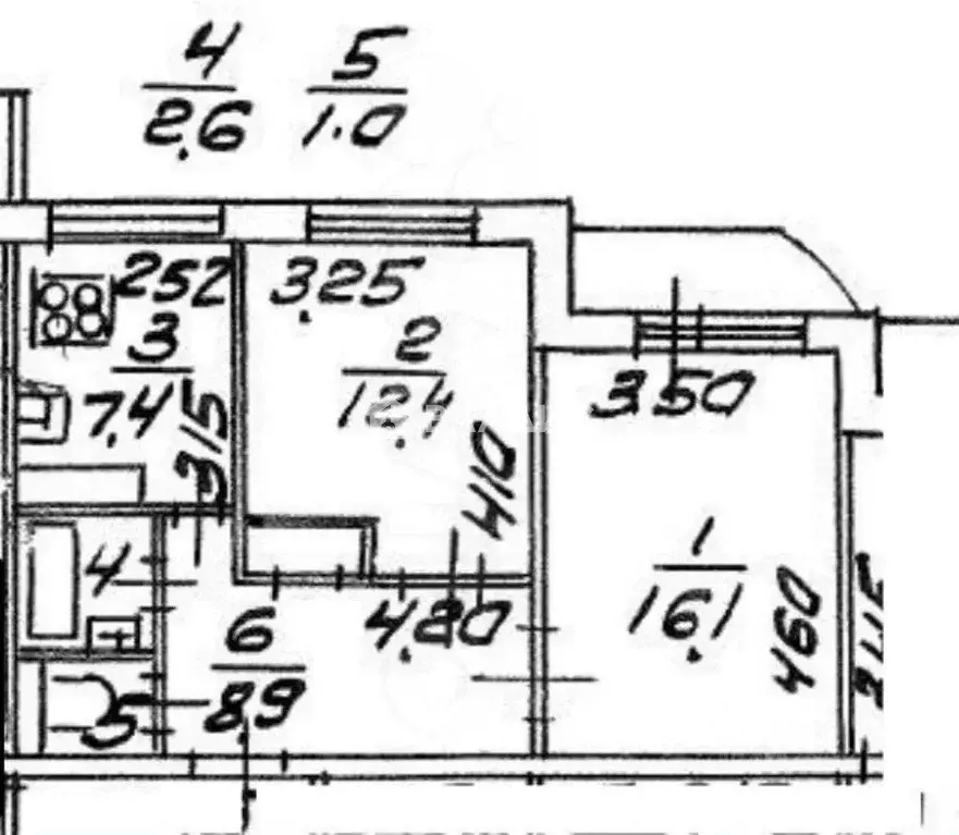 Квартира, 2 комнаты, 48.4 м - Фото 2