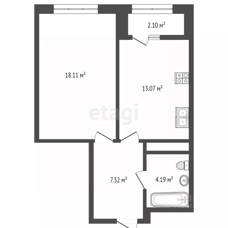 1-к кв. Мордовия, Саранск ул. Анны Лусс, 7В (45.0 м) - Фото 1