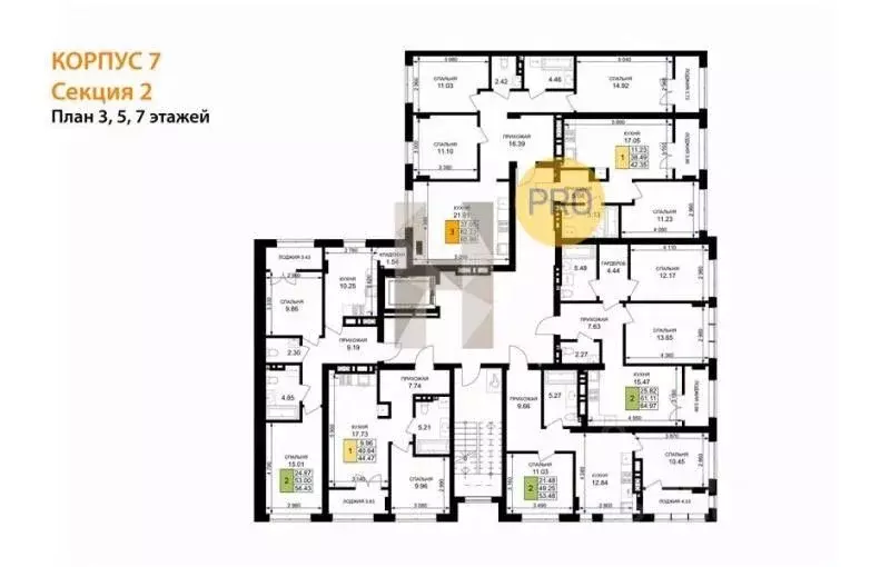 2-к кв. Калининградская область, Гурьевск Включи жилой комплекс (54.72 ... - Фото 2