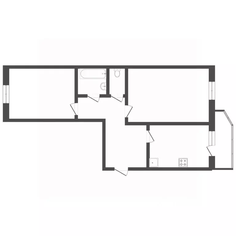 2-к кв. Тюменская область, Тюмень Антипино мкр, ул. Беловежская, 9 ... - Фото 1