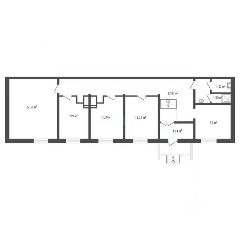 Офис в Тюменская область, Тюмень ул. Червишевский Тракт, 21к2 (103 м) - Фото 1