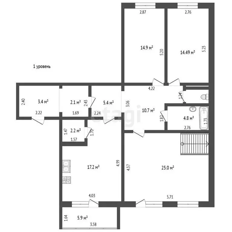 6-комнатная квартира: Альметьевск, проспект Строителей, 10 (172.8 м) - Фото 2