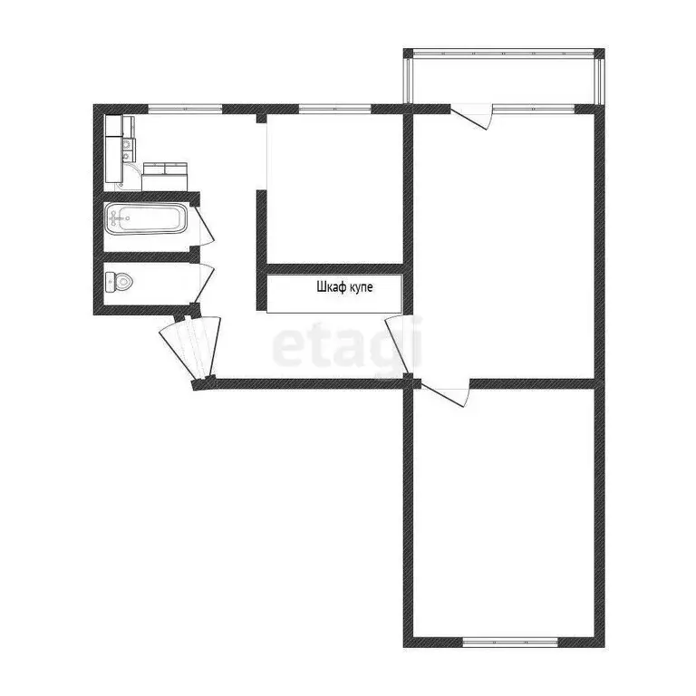 3-комнатная квартира: Иркутск, Красногвардейская улица, 16 (58.2 м) - Фото 0