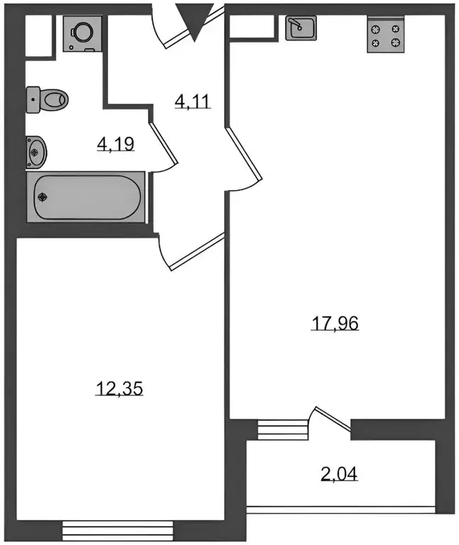 1-к кв. Ленинградская область, Всеволожский район, Янино-1 городской ... - Фото 2