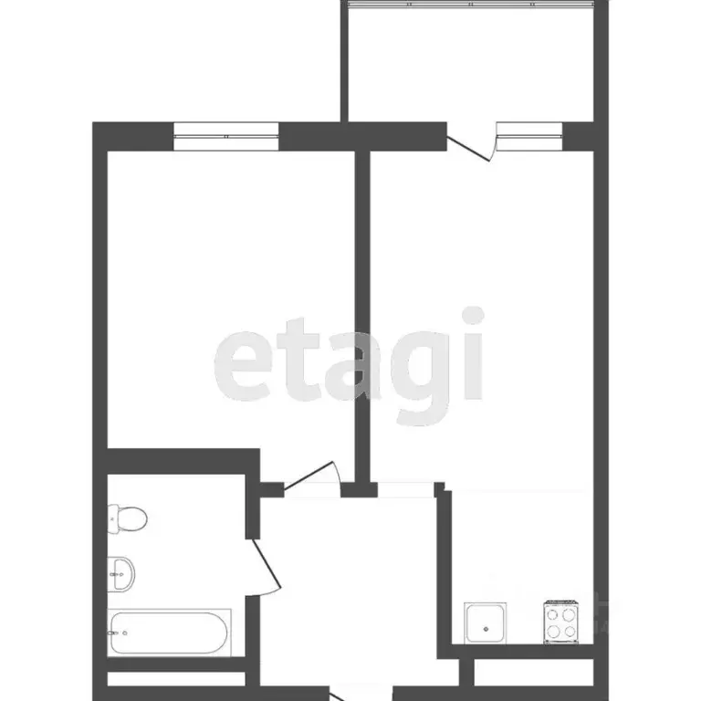 1-к кв. Тюменская область, Тюмень ул. Бакинских Комиссаров, 1 (41.0 м) - Фото 1