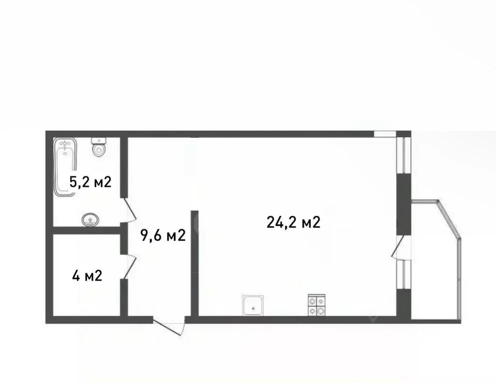 1-к кв. Тюменская область, Тюмень Миусская ул., 8 (42.0 м) - Фото 1