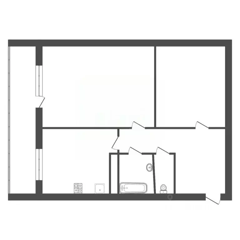 2-к кв. Калужская область, Обнинск ул. Энгельса, 36 (43.7 м) - Фото 2