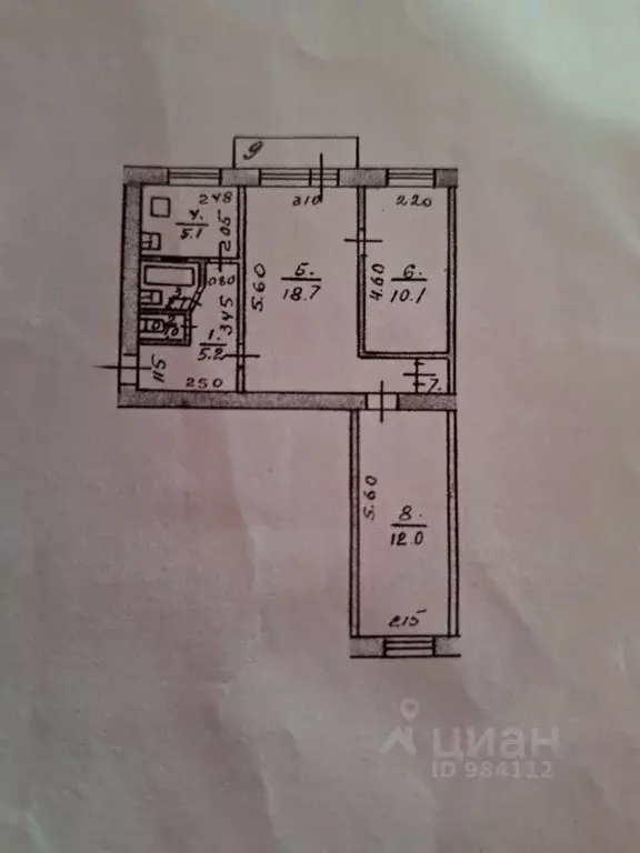 3-к кв. Астраханская область, Астрахань ул. Яблочкова, 19 (54.9 м) - Фото 1