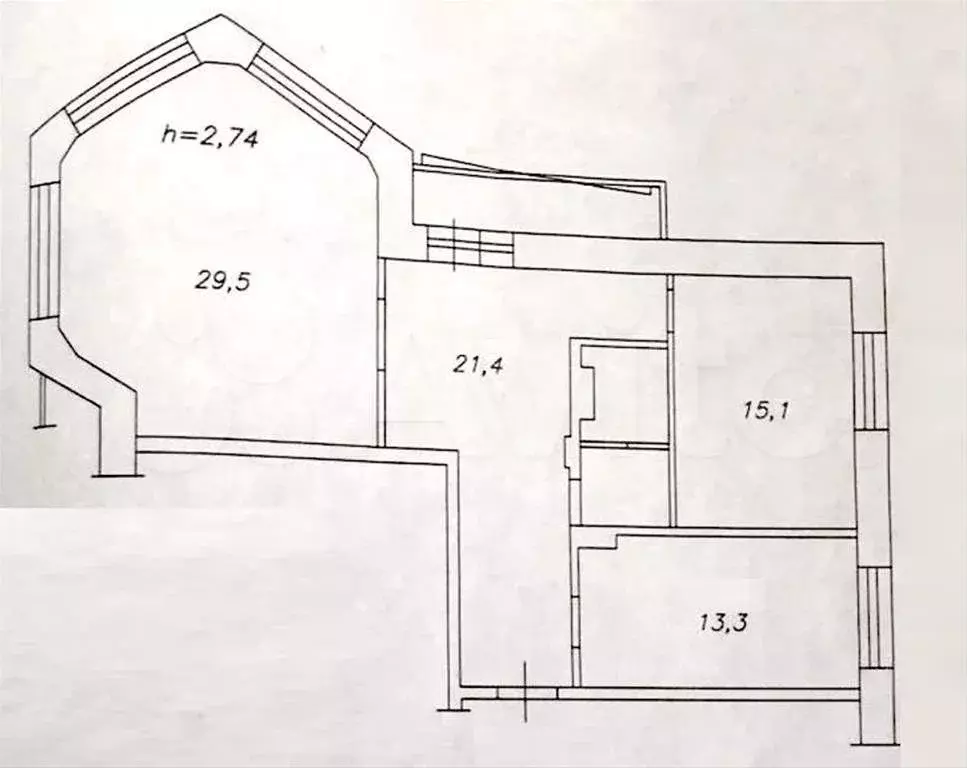 2-к. квартира, 80 м, 6/9 эт. - Фото 0