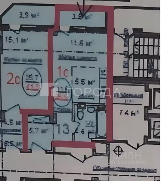 Студия Новосибирская область, Новосибирск Приморская ул., 24 (30.0 м) - Фото 2