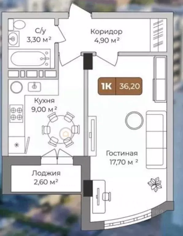 1-к кв. Краснодарский край, Краснодар Музыкальный мкр, ул. Имени ... - Фото 1