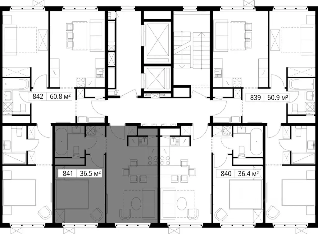 1-к кв. Московская область, Ленинский городской округ, д. Сапроново, ... - Фото 2