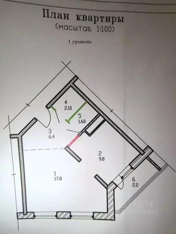 3-к кв. Московская область, Красногорск городской округ, Нахабино пгт ... - Фото 2