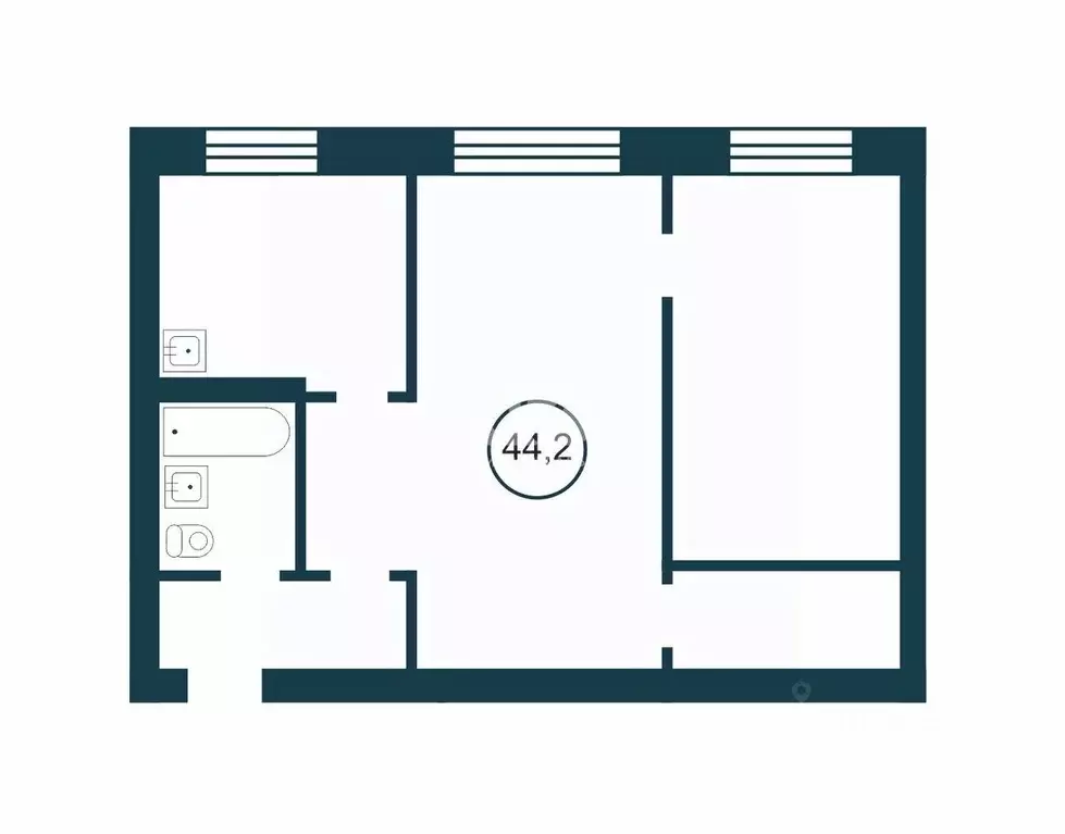 2-к кв. Новосибирская область, Искитим Индустриальный мкр, 20 (44.2 м) - Фото 2