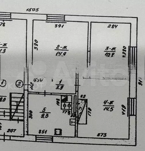3-к. квартира, 53,5 м, 1/2 эт. - Фото 0