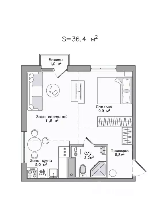 2-к кв. Карелия, Сортавала Советская ул., 5 (36.4 м) - Фото 1