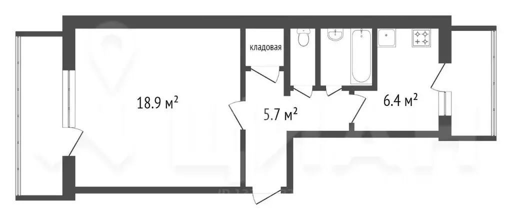 1-к кв. Челябинская область, Челябинск ул. Зальцмана, 36 (43.0 м) - Фото 2
