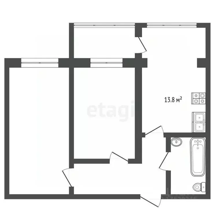 2-к кв. Краснодарский край, Краснодар Музыкальный мкр, ул. Имени С.В. ... - Фото 2