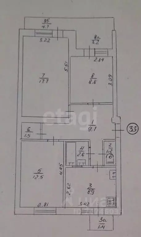 3-к кв. Крым, Черноморское пгт ул. Рыбацкая, 34А (63.5 м) - Фото 2