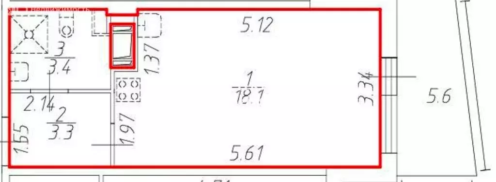 Квартира-студия: Санкт-Петербург, проспект Авиаконструкторов, 69 (24.8 ... - Фото 1