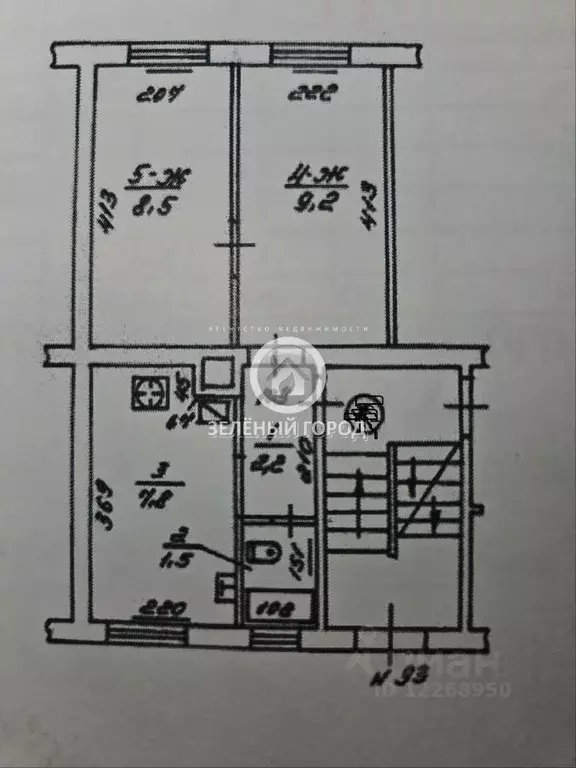 2-к кв. Калининградская область, Калининград ул. Маршала Борзова, 93 ... - Фото 2